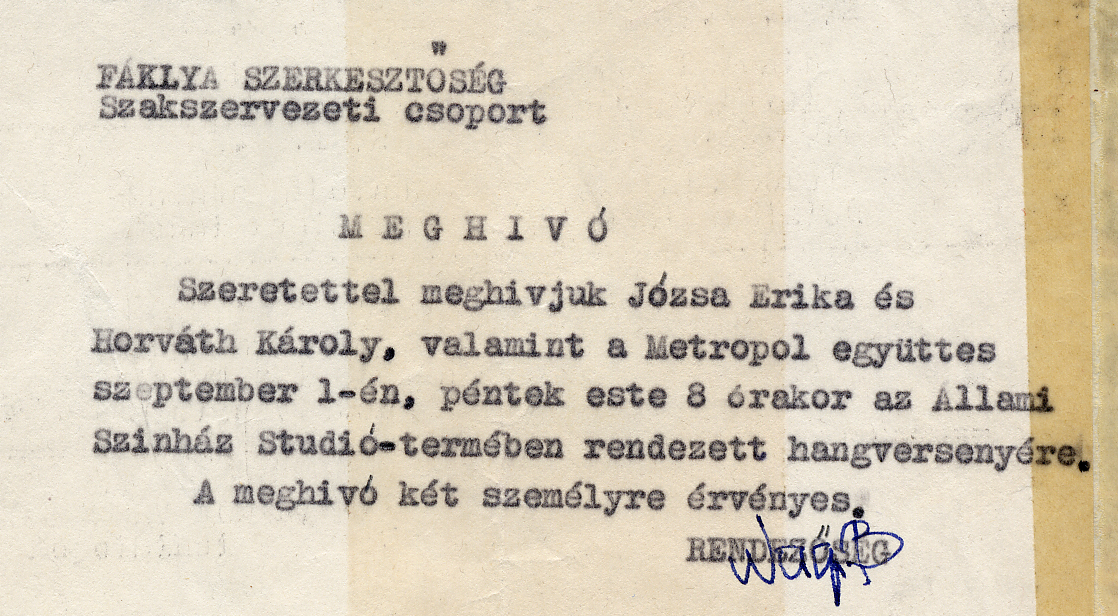 SZINHAZI MEGHIVO